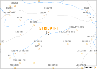 map of Striuptai