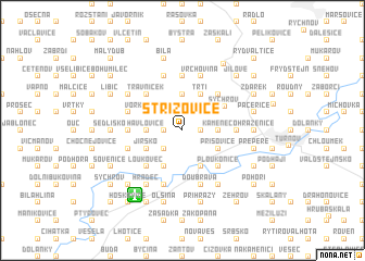 map of Střížovice