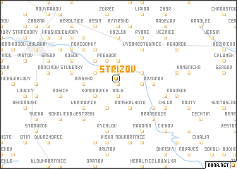 map of Střížov