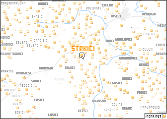 map of Štrkići