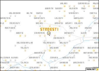 map of Stroeşti