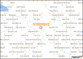 map of Strońsko