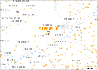 map of Stropsko