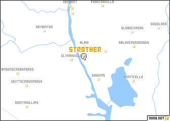 map of Strother