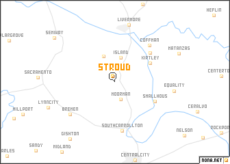 map of Stroud