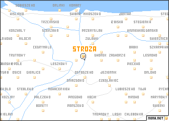map of Stróża