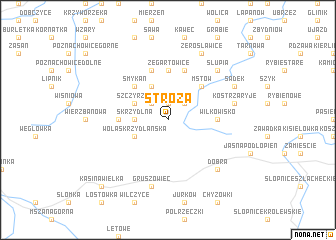 map of Stróża