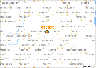 map of Stróża