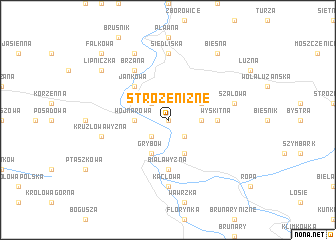 map of Stróże Niżne