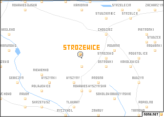 map of Stróżewice