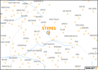 map of Štrped