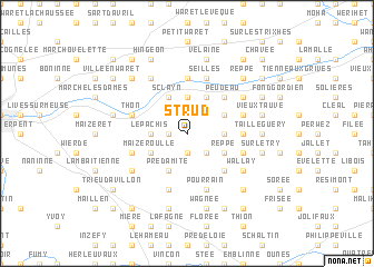 map of Strud