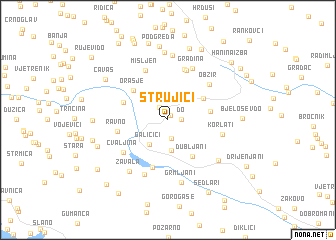 map of Strujići