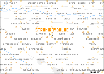 map of Strumiany Dolne