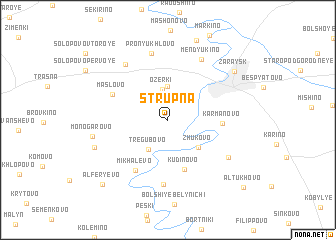 map of Strupna