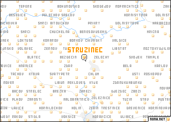 map of Stružinec