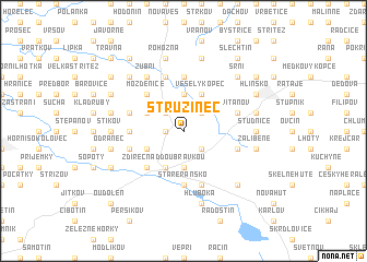 map of Stružinec