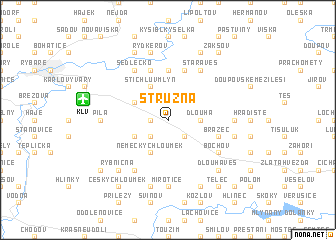 map of Stružná