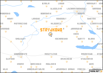 map of Stryjkowo