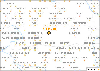 map of Stryki
