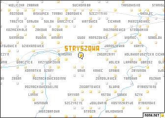 map of Stryszowa