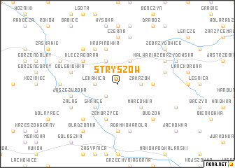 map of Stryszów