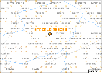 map of Strzałki Ręszew