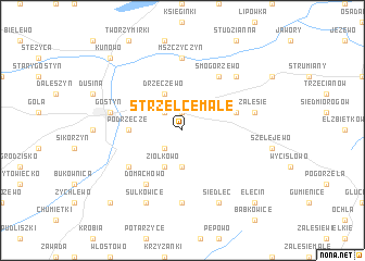 map of Strzelce Małe