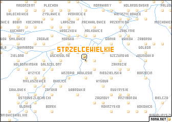 map of Strzelce Wielkie