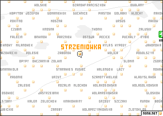 map of Strzeniówka