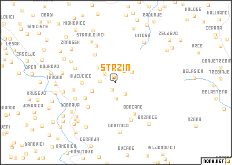 map of Stržin