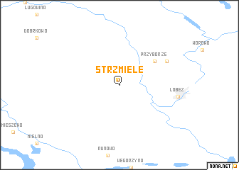 map of Strzmiele