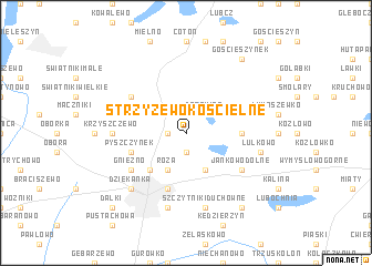 map of Strzyżewo Kościelne