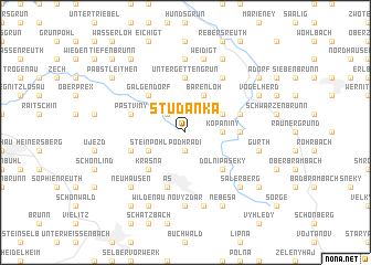 map of Studánka