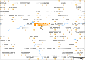 map of Studánka