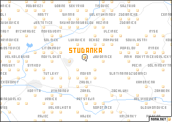 map of Studánka