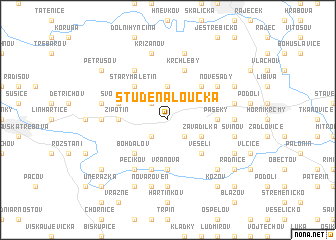 map of Studená Loučka