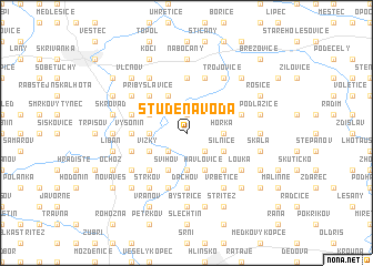 map of Studená Voda