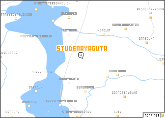 map of Studënaya Guta