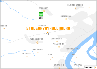 map of Studënaya Yablonovka