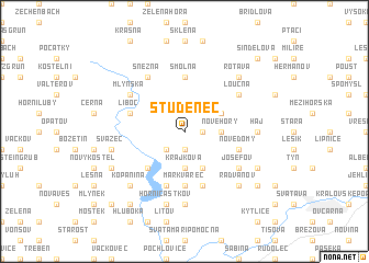 map of Studenec