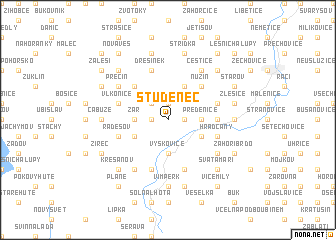 map of Studenec