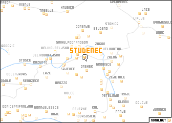 map of Studenec