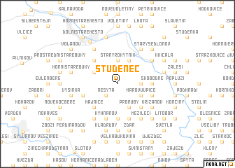 map of Studenec