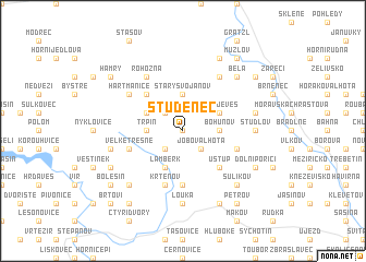 map of Studenec