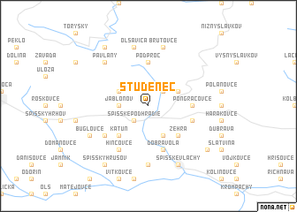 map of Studenec