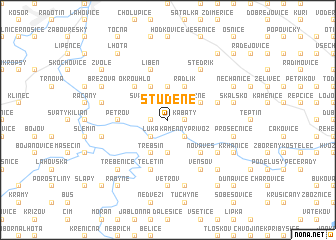 map of Studené