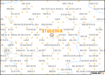 map of Studénka