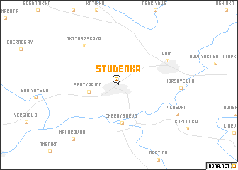 map of Studënka