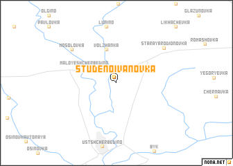 map of Studëno-Ivanovka